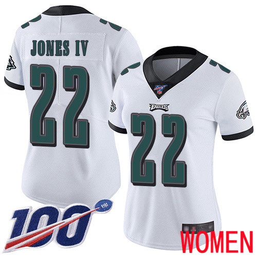 Women Philadelphia Eagles 22 Sidney Jones White Vapor Untouchable NFL Jersey Limited Player Season